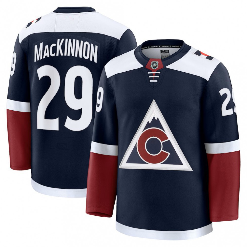 Men's Colorado Avalanche Nathan MacKinnon Navy Alternate Premium Jersey-Pro Kit Vault | Brand New 26/27 Sports Jerseys
